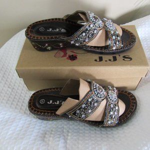 Beaded Bling Sandals Size 37